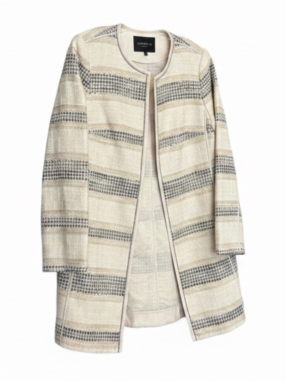 Lafayette 148 New York Women’s Woven Striped Long Jacket/Coat | Size 6 - Picture 11 of 12